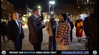 James O’Keefe attends the protest against him at UPitt